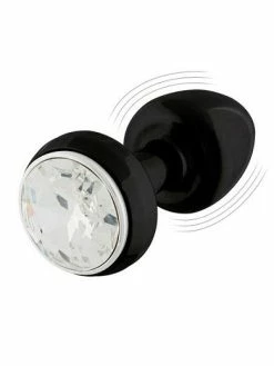 Diogol Vibro-Buttplug Mit Kristall, Schwarz