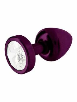 Diogol Buttplug: Aluminium Mit Kristall, Lila (3,5cm)