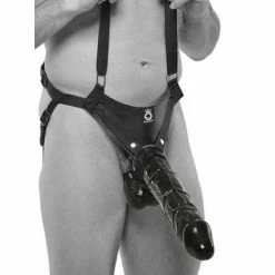 King Cock Hollow 12: Strap-On (hohl), Schwarz