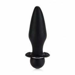Vibrating Silicone Booty Rider: Vibro-Analplug, Schwarz