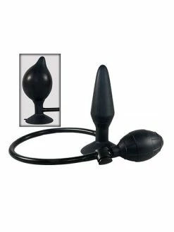 True Black: Analplug Mit Pumpe, Schwarz