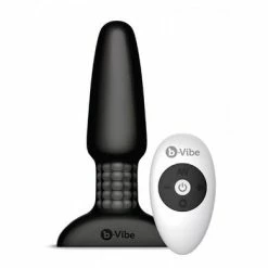 B-Vibe Rimming: Vibro-Plug Mit Fernbedienung, Schwarz