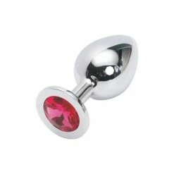 XL 40mm Edelstahl Anal Plug Buttplug Extra Schwer 357g Mit Kristall Rot