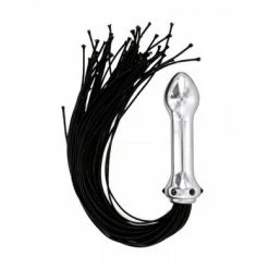 Diogol Jaz Whip!: Dildo Mit Peitsche, Silber/schwarz