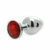 Erotic Fashion Analplug. Metall. Silber Und Rot Metall 7.3 Cm Lang. 1er-Pack (1 X 1 St&uum