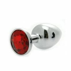 Erotic Fashion Analplug. Metall. Silber Und Rot Metall 7.3 Cm Lang. 1er-Pack (1 X 1 St&uum