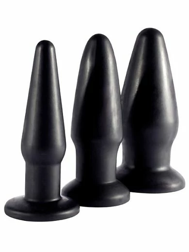 Rude Boys: Analplug-Set, Schwarz 3 Rude Boys: Analplug-Set, Schwarz