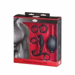 Malesation Prostate Massage: Analtoy-Set, Schwarz/rot